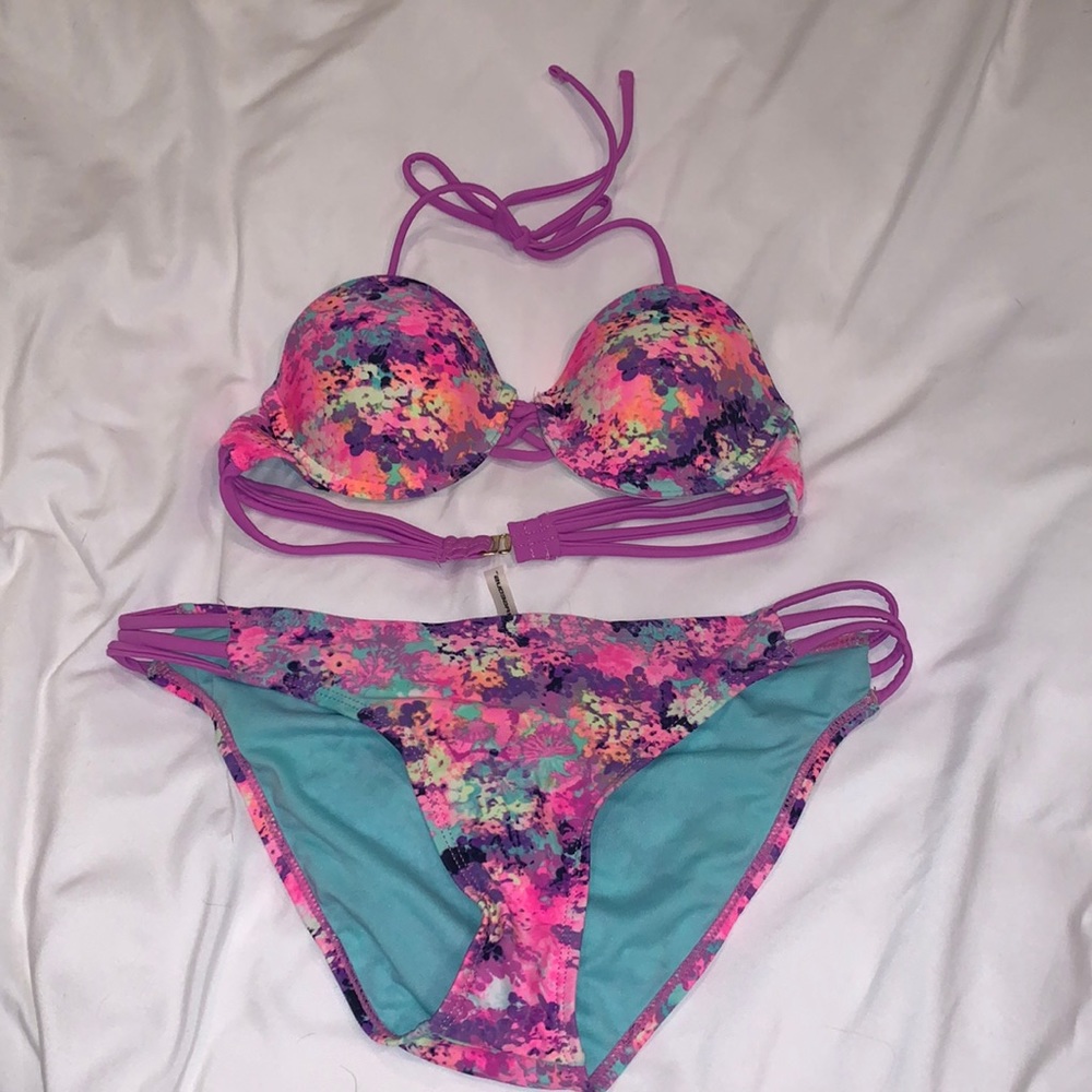 Multi colored bikini TOP